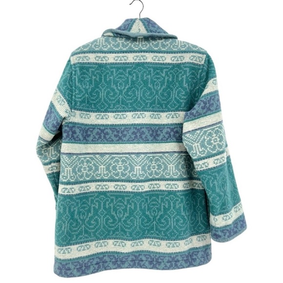 Eddie Bauer Vintage Blanket Wool Barn Toggle Shawl Collar Coat Size M petite - Picture 2 of 5